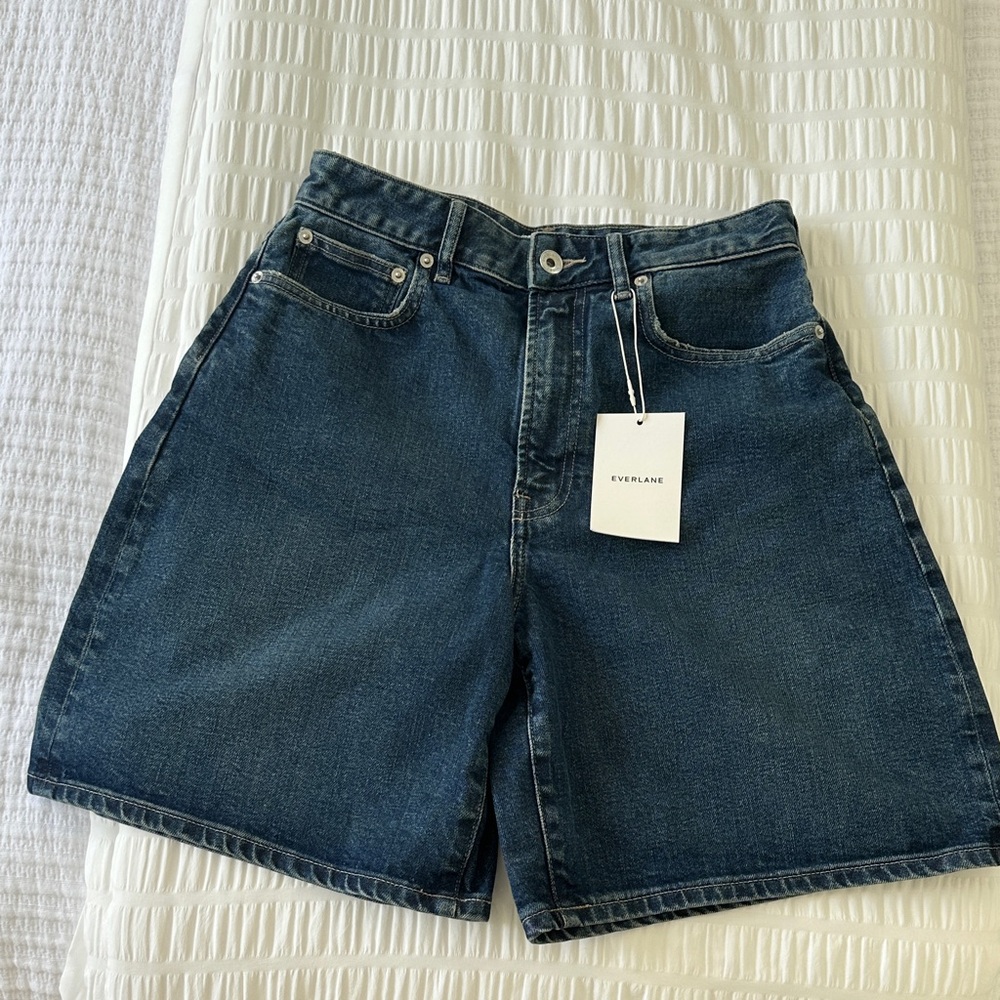 Everlane Women's Dark Blue Jean Shorts